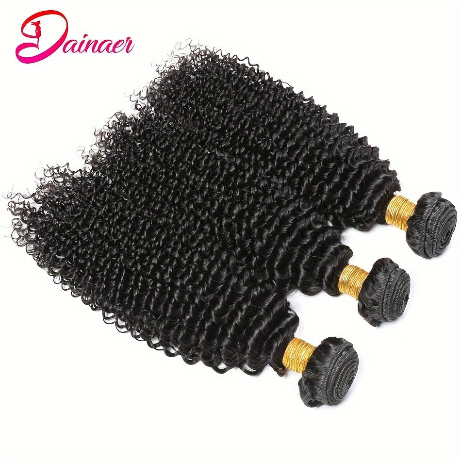 Mongolian Hair Afro Kinky Curly Hair Extension Human Hair Bundles With 4x4 Transparent Lace Closure Natural Color Remy Curly Bundles With Closure