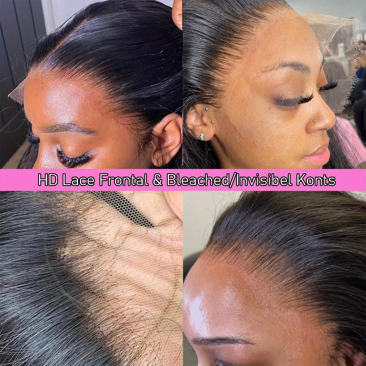 13x4 Body Wave HD Lace Front Wigs Human Hair Pre Plucked 200% Density Body Wave Lace Front Wigs Human Hair For Women With Baby Hair Natural Black