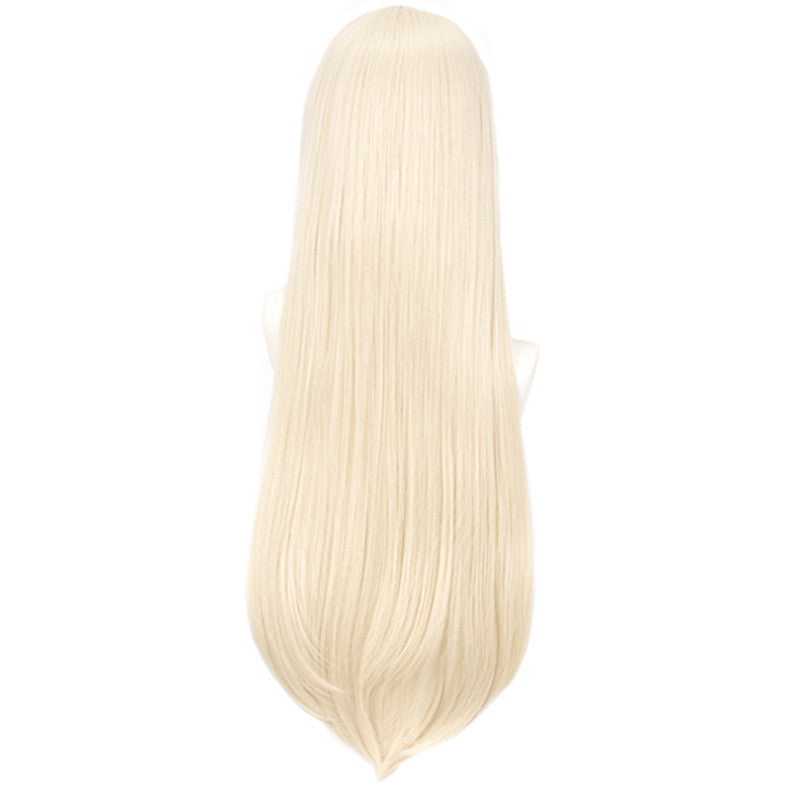 Anime bangs milk golden cos wig