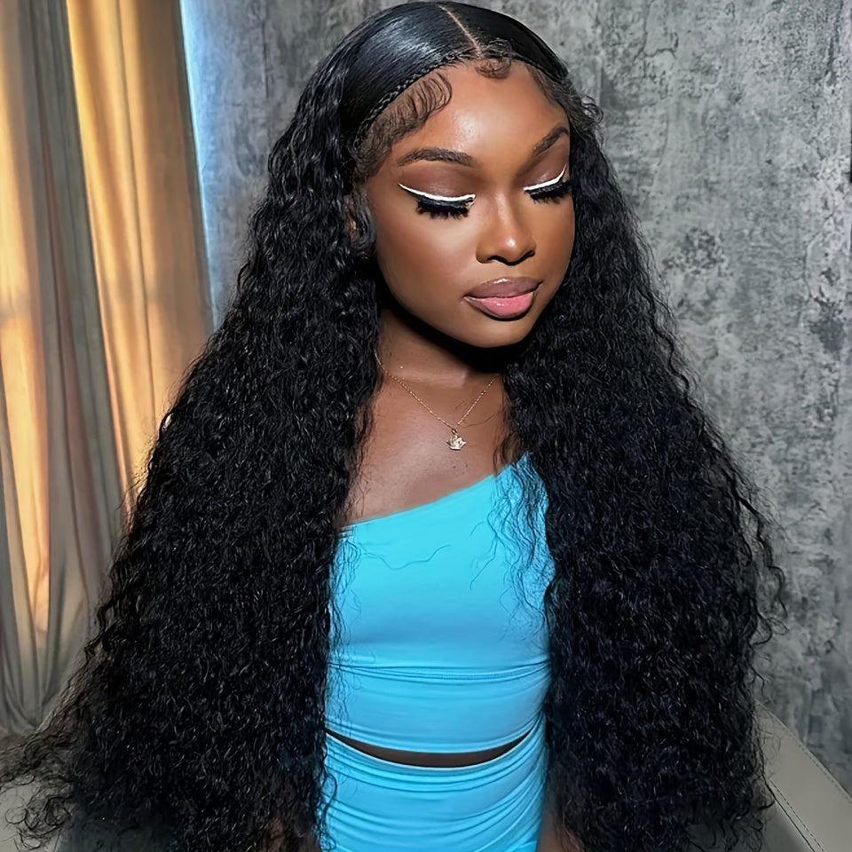 10A Curly Human Hair 3 Bundles Kinky Curly 100% Unprocessed Brazilian Curly Hair Bundles Soft Remy Hair Real Natural Color Human Hair Extensions for Women