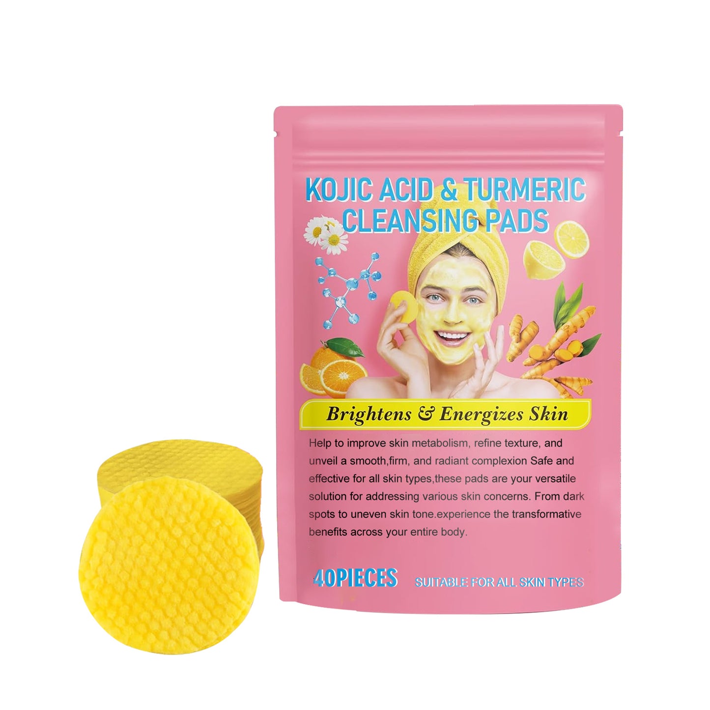 Cleansing And Skincare Turmeric Kojic Acid Cleansing Pad