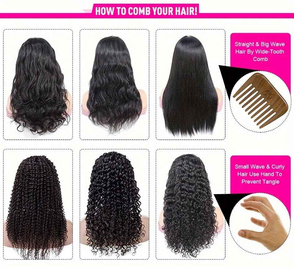Curly Hairline Pre Plucked Natural Kinky Curly Edged Wigs Human Hair Curly Lace Front Wig For Woman Brazilian Remy Hair 13x4 Transparent Lace Front Wig