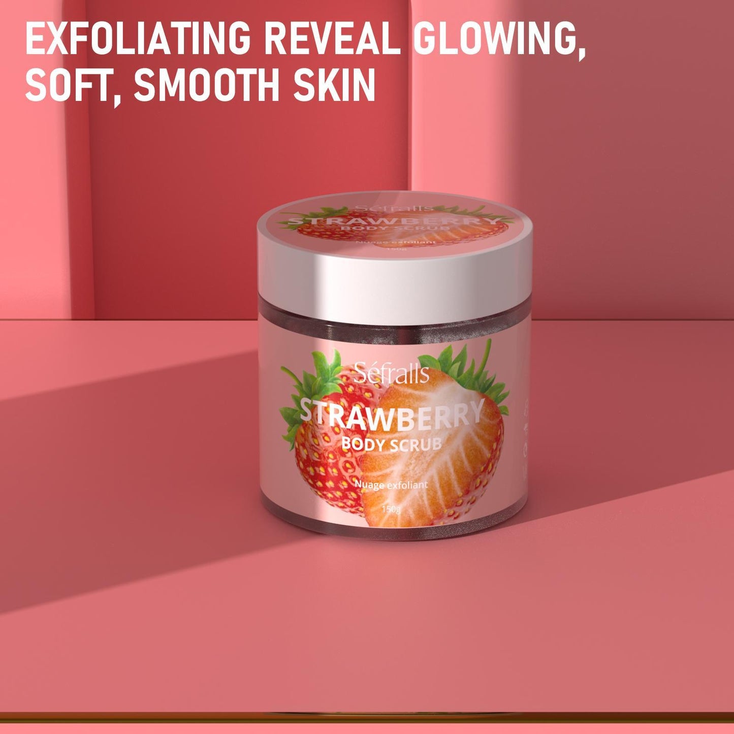 Safera Strawberry Body Scrub Exfoliates, Moisturizes, Nourishes And Cleanses The Skin
