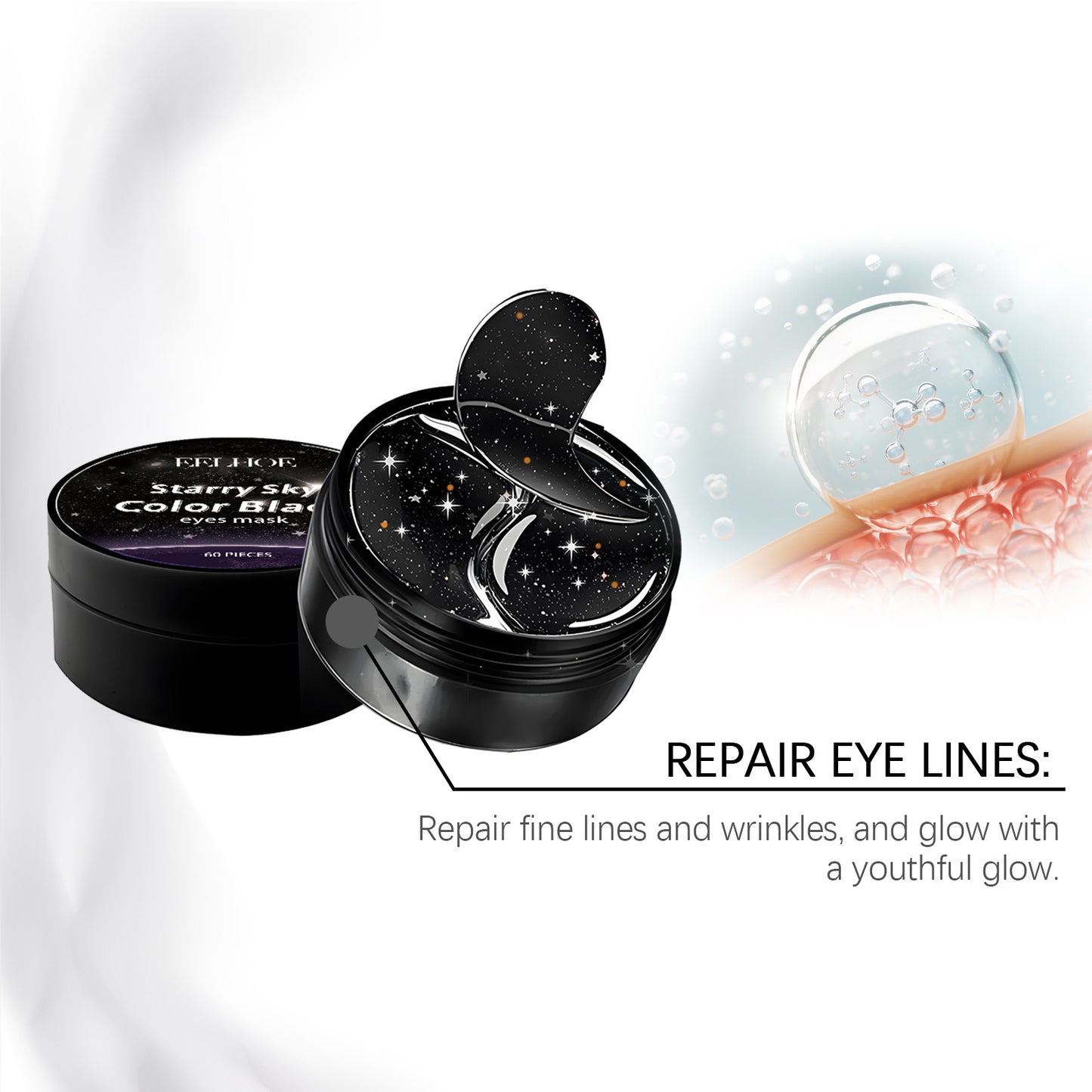 EELHOE Starry Sky Dark Eye Mask Hydrates And Moisturizes The Skin Around The Eyes