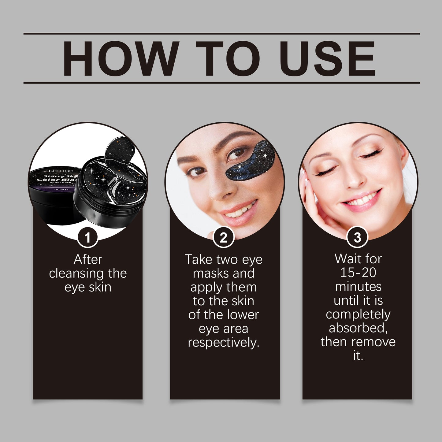 EELHOE Starry Sky Dark Eye Mask Hydrates And Moisturizes The Skin Around The Eyes