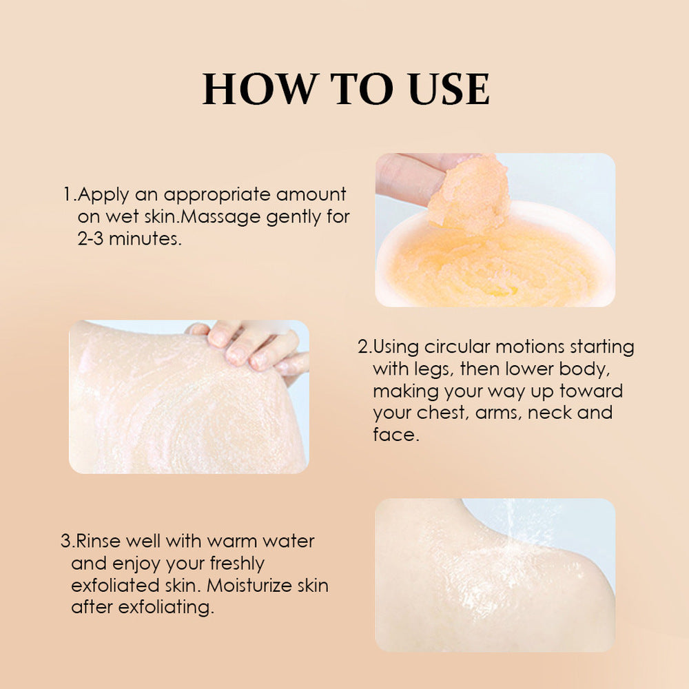 Turmeric & Vitamin C Body Scrub Deep Cleanse, Exfoliate & Strengthen Daily Shower Ritual Natural Ingredients Blend With Turmeric, Vitamin C & Hyaluronic Acid