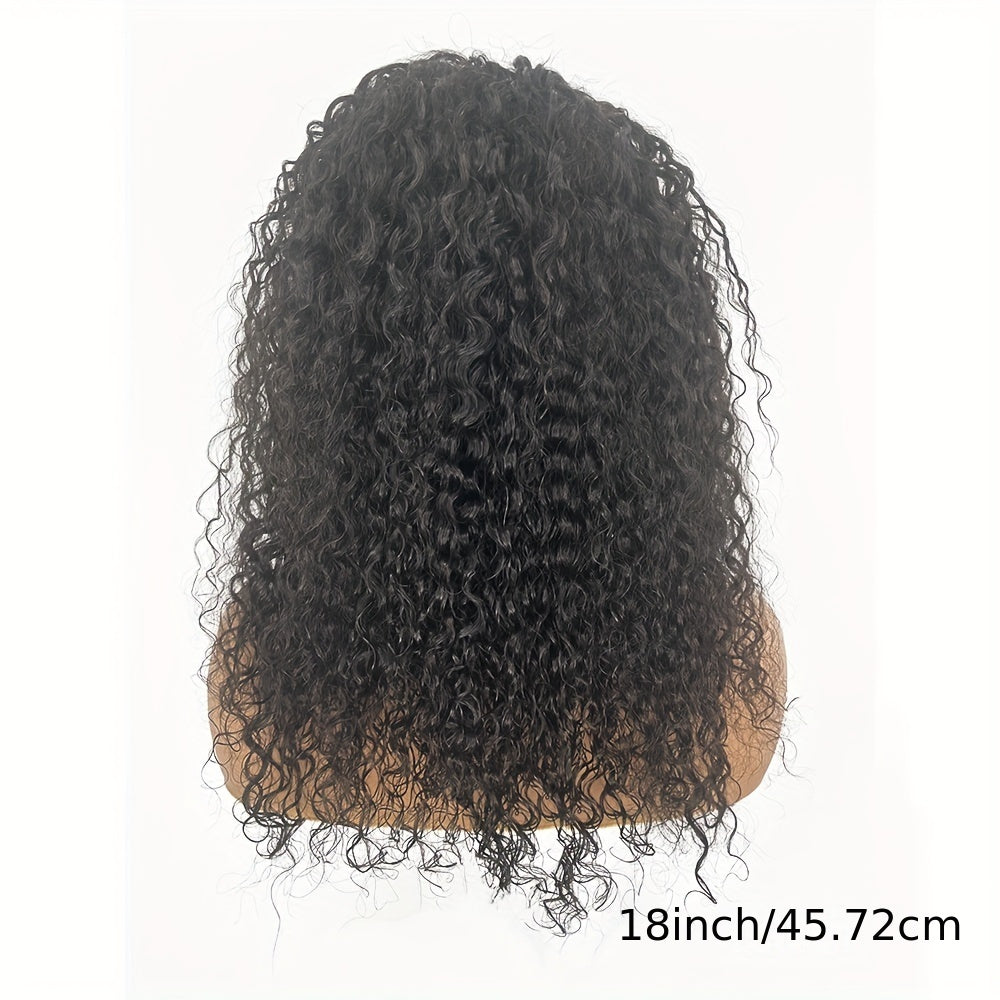 Curly Hairline Pre Plucked Natural Kinky Curly Edged Wigs Human Hair Curly Lace Front Wig For Woman Brazilian Remy Hair 13x4 Transparent Lace Front Wig