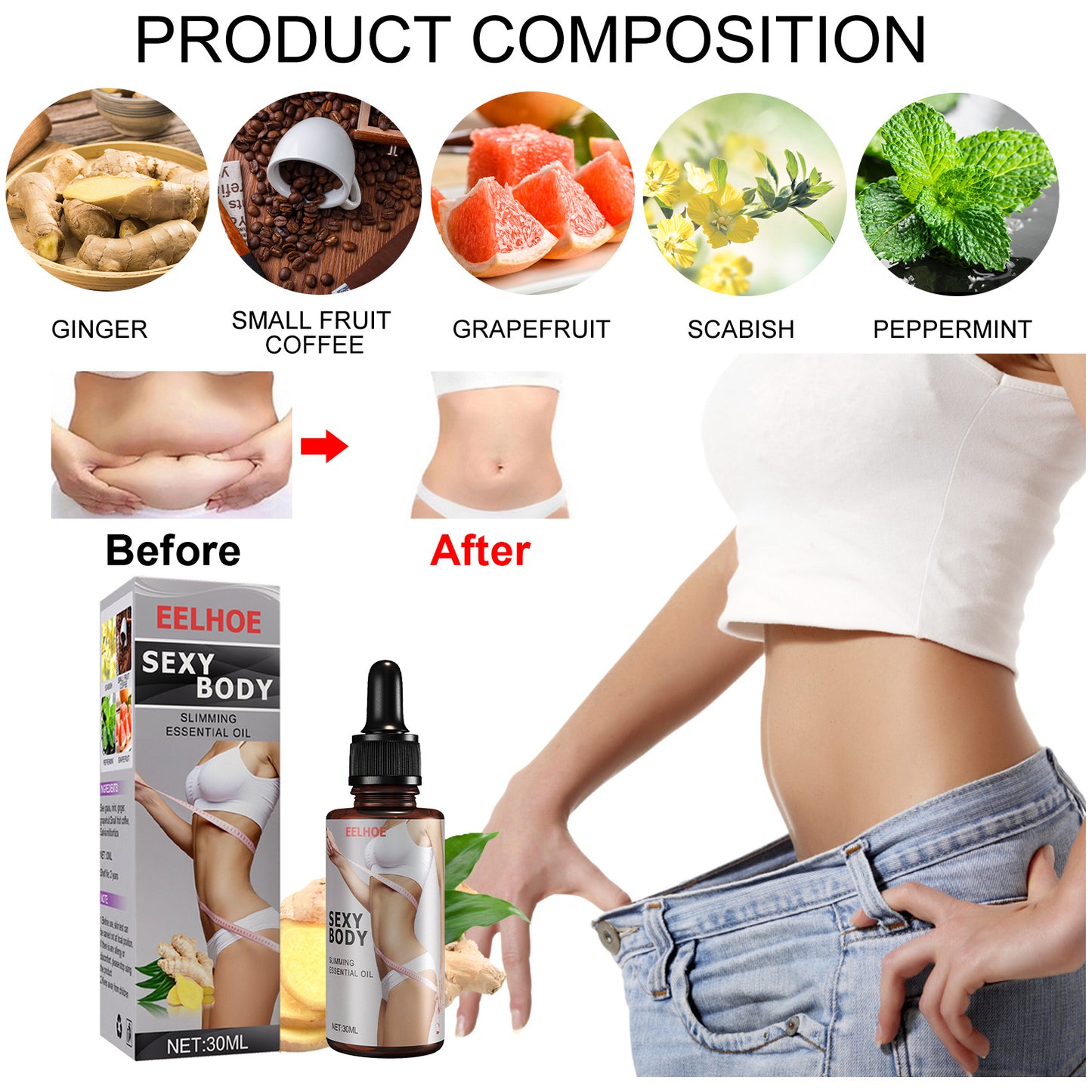 Body Slimming And Firming Massage Essential Oil