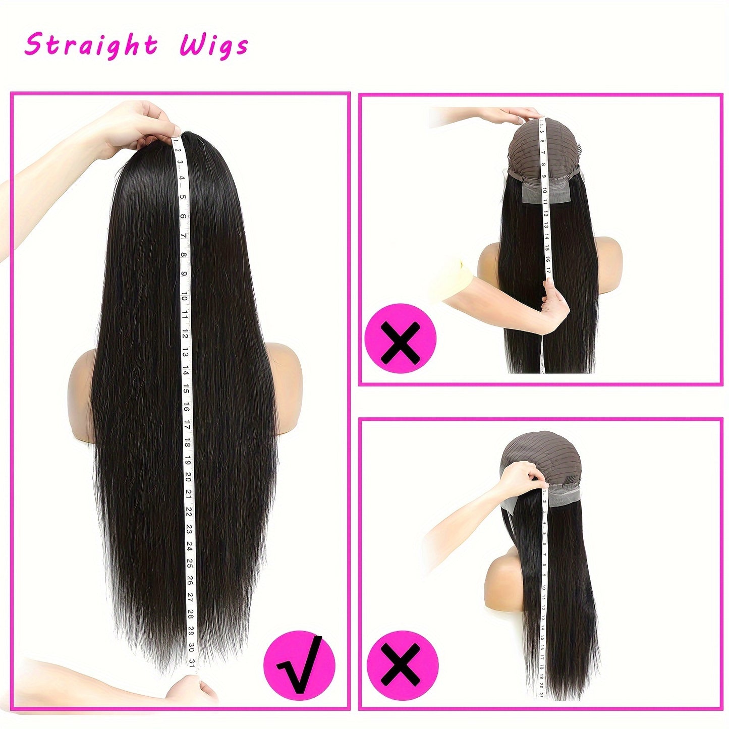 150% Density 13x4 Full Lace Front Wigs Human Hair Pre Plucked Straight Lace Fronal Wig HD Transparent Human Hair Lace Front Wigs For Women Natural Color