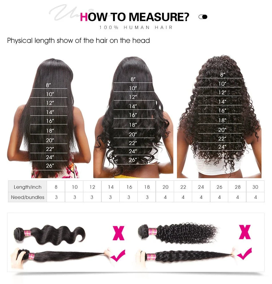 UNice Hair Water Wave 3/4 Bundles with 13x4 Lace Frontal Virgin Human Hair Bundles Can Make 250% Water Wave Lace Fro Wig