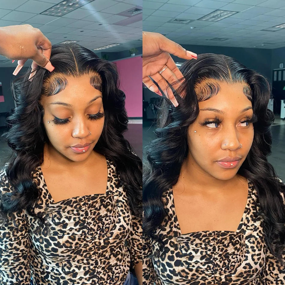 12A Short Bob Wig Loose Body Wave Wig 13x4 HD Transparents Lace Front Human Hair Wigs for Women Glueless Wigs Lace Frontal Wig