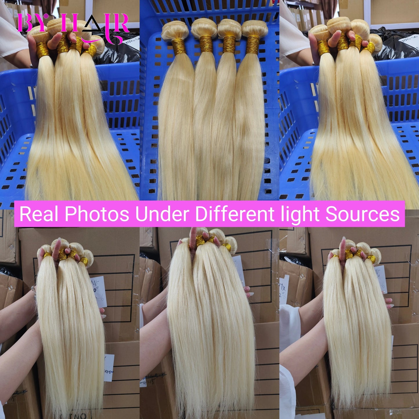 613 Blonde Human Hair Bundles 30 32 Inch Brazilian Remy Hair Weave Honey Blonde 1 3 4 Straight Bundles Wholesale Hair Extensions