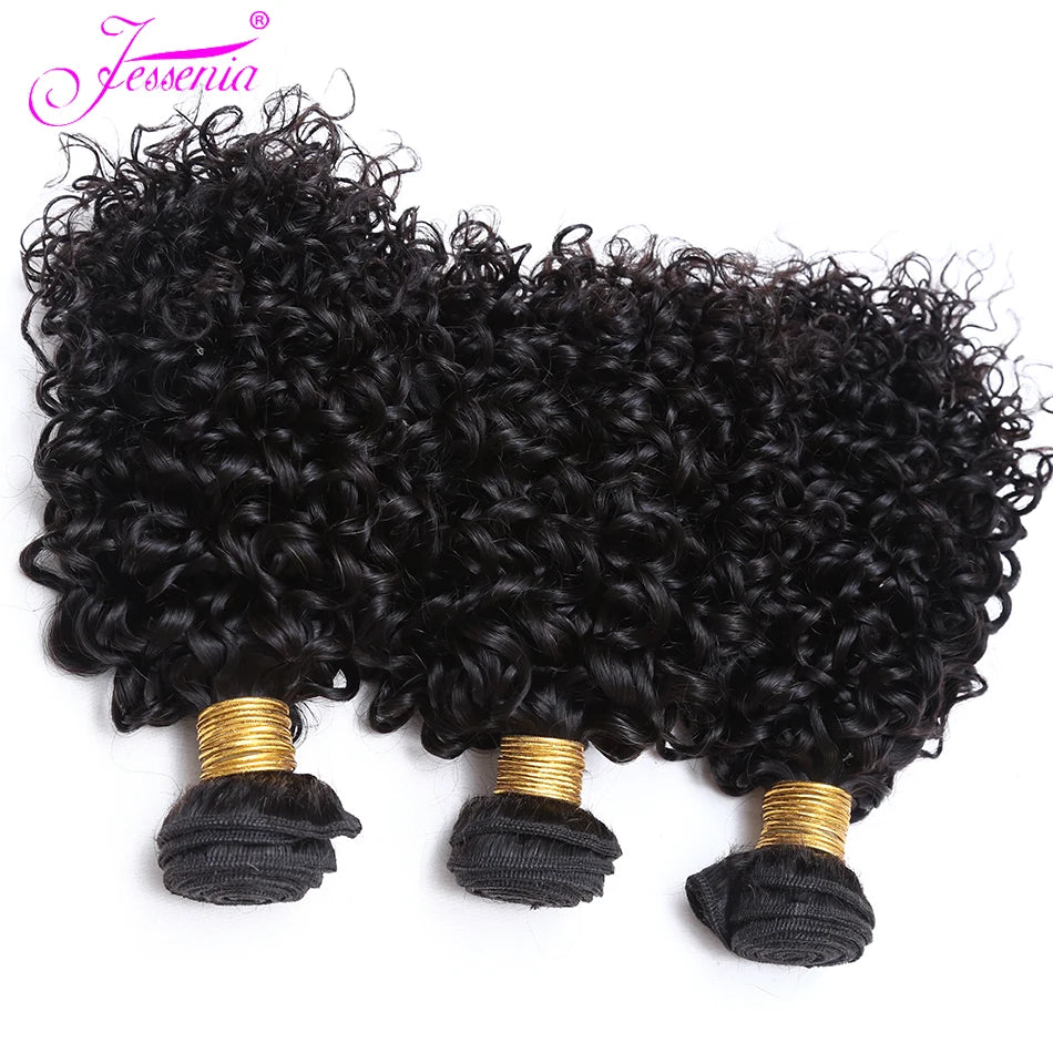 Short Cheap Afro Kinky Curly Hair 3Bundles Deal Raw Brazilian Hair 100% Virgin Human Hair Weave Extension Natural Color 100G/PCS