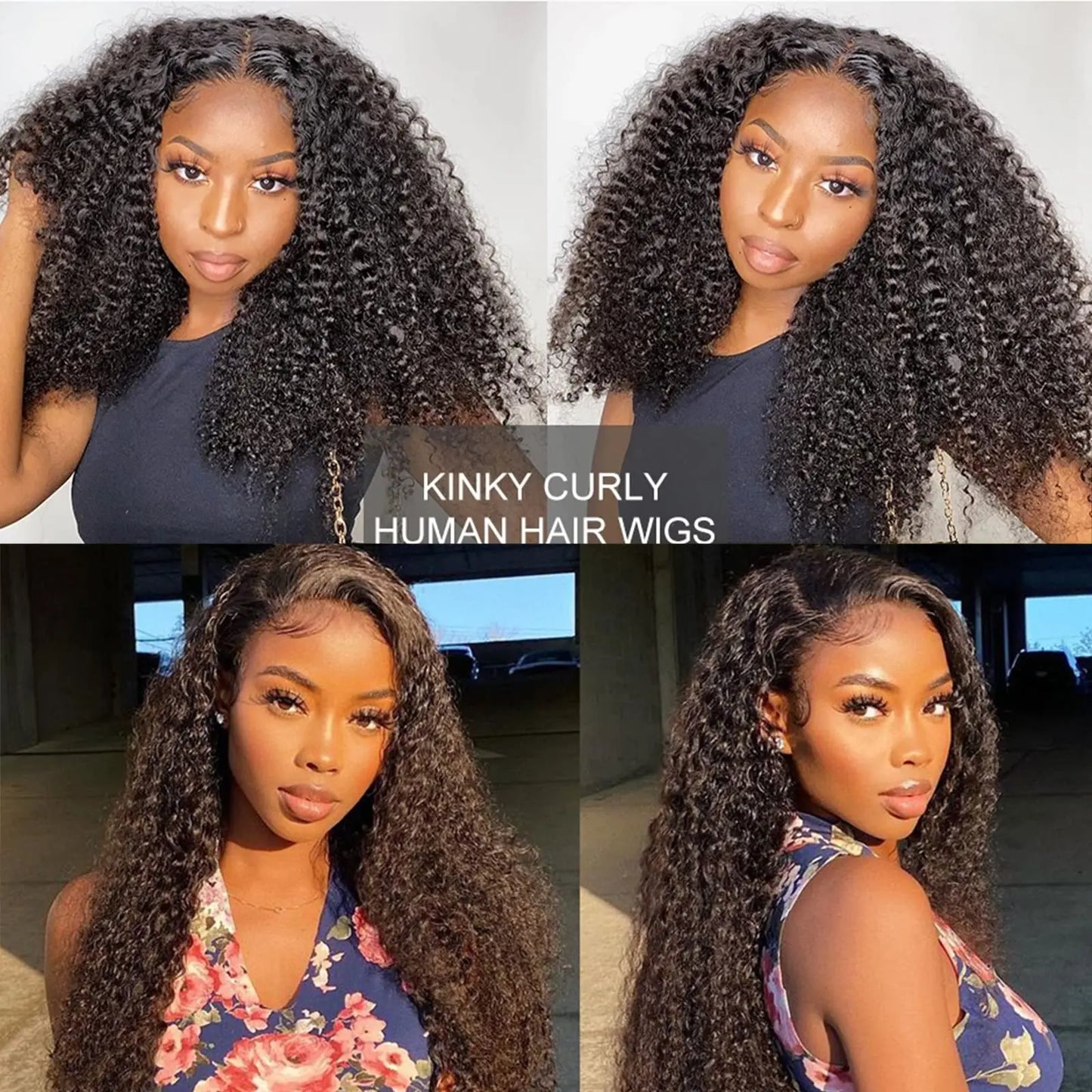 Yyong Brazilian Kinky Curly Bundles With Frontal 13x4 Lace Frontal With Bundles Remy Human Hair 3/4 Bundle With Closure