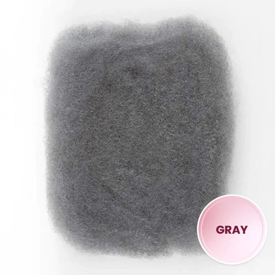 Sleek Peruvian Salt Pepper Grey Remy Hair Afro kinky Bulk Remy Bulk Hair No Attachment Human Hair For Braiding Dreadlock Hair