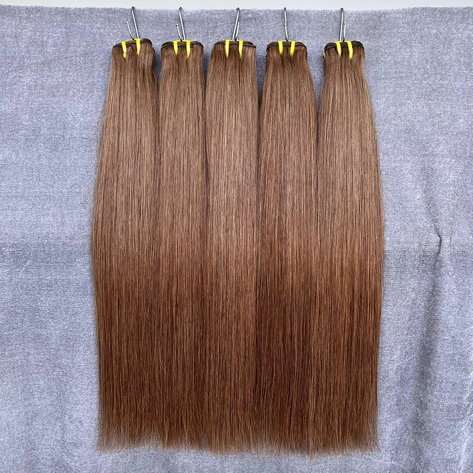 #27 #30 Colored Honey Blonde Straight Human Hair Bundles 16-30 Inch 100% Unprocessed Raw Human Hair Extensions Weave For Women