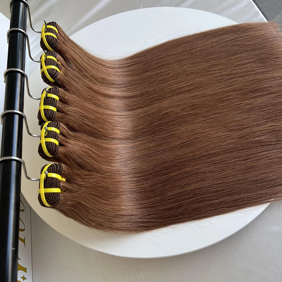 #27 #30 Colored Honey Blonde Straight Human Hair Bundles 16-30 Inch 100% Unprocessed Raw Human Hair Extensions Weave For Women