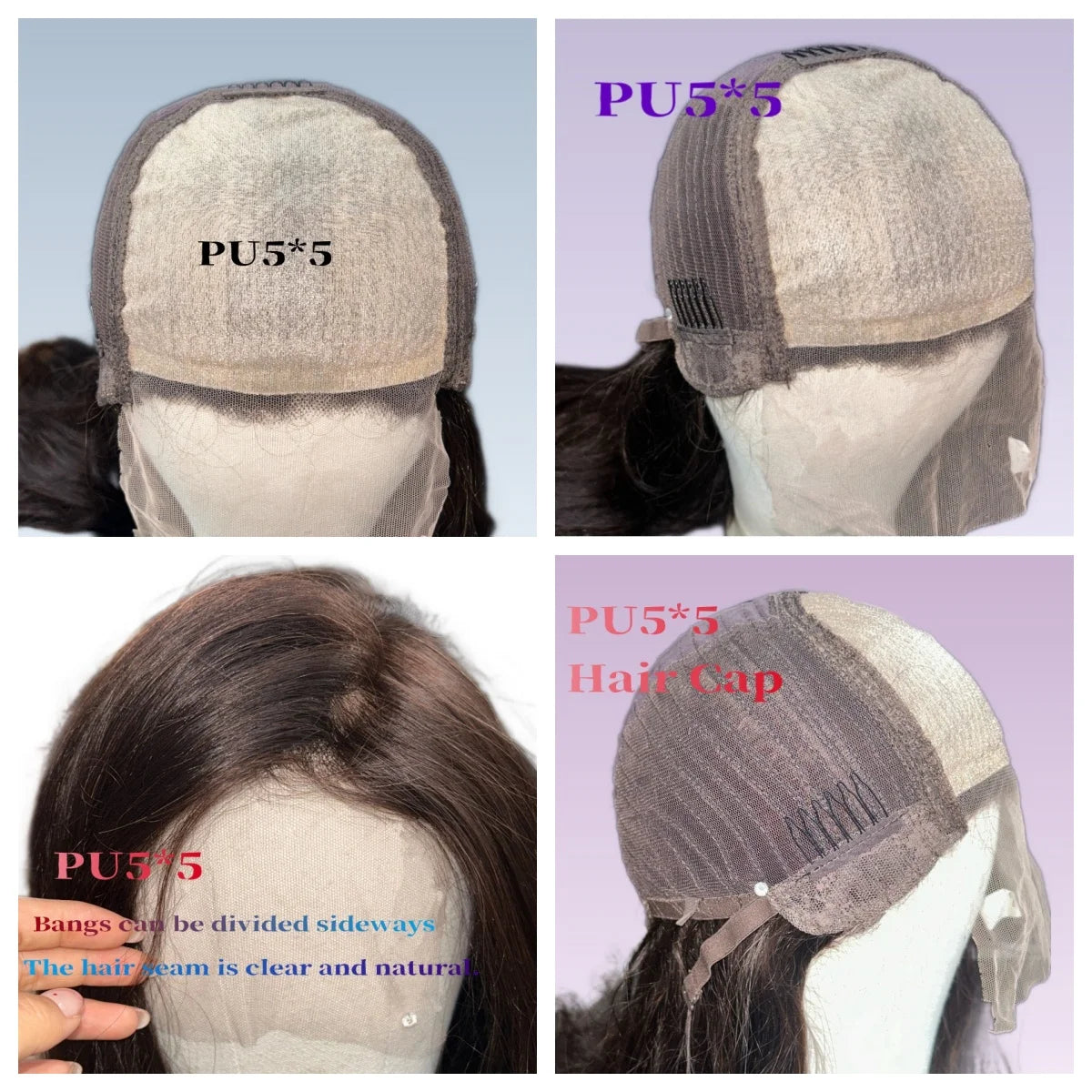 Right partial body wave wig Human wig eal hair Brown pick-dyed suitable for black women Easy to wear Glue-free transparent wig S