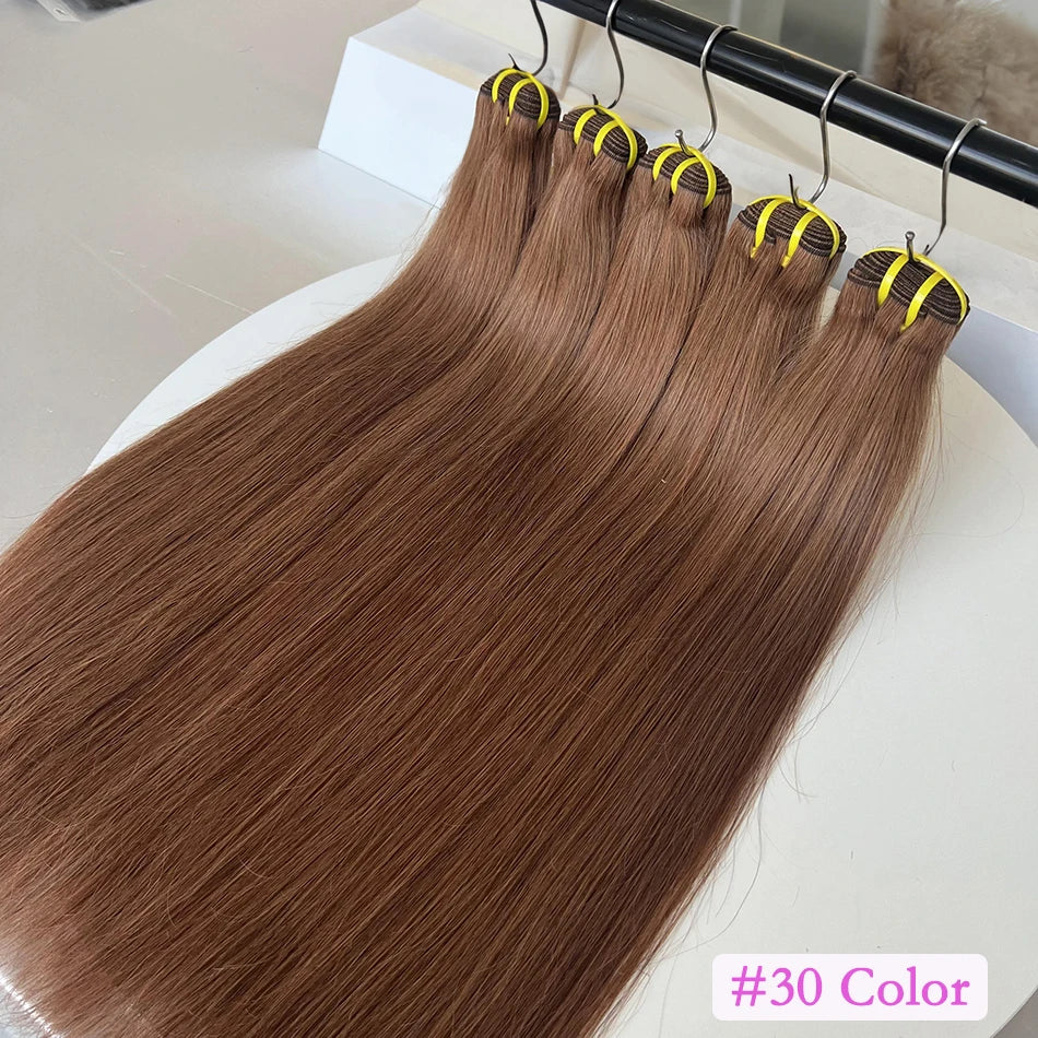 #27 #30 Colored Honey Blonde Straight Human Hair Bundles 16-30 Inch 100% Unprocessed Raw Human Hair Extensions Weave For Women