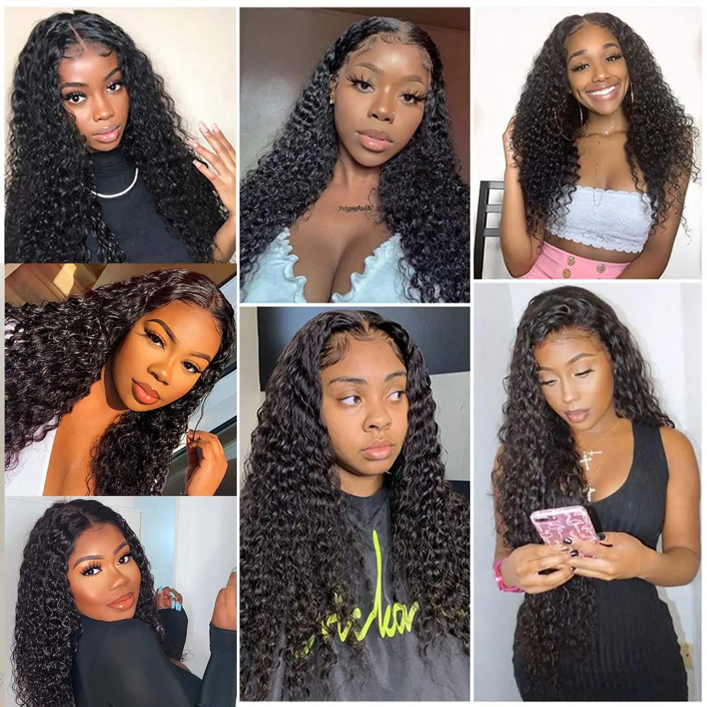 Yyong Brazilian Kinky Curly Bundles With Frontal 13x4 Lace Frontal With Bundles Remy Human Hair 3/4 Bundle With Closure