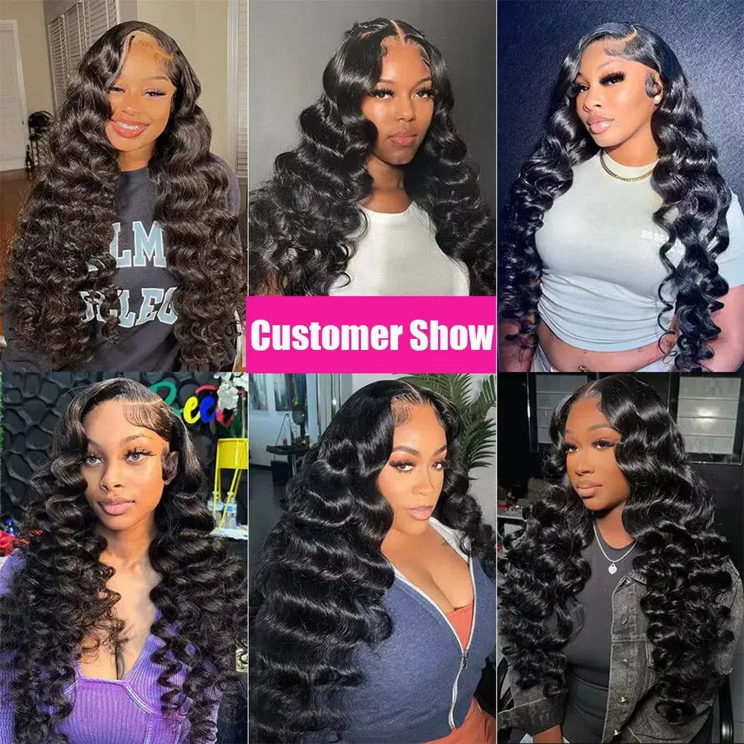 Yyong Loose Deep Wave Bundles With 6x6 Lace Closure Brazilian Remy Human Hair Bundles With Closures 3/4 Bundles With Closure