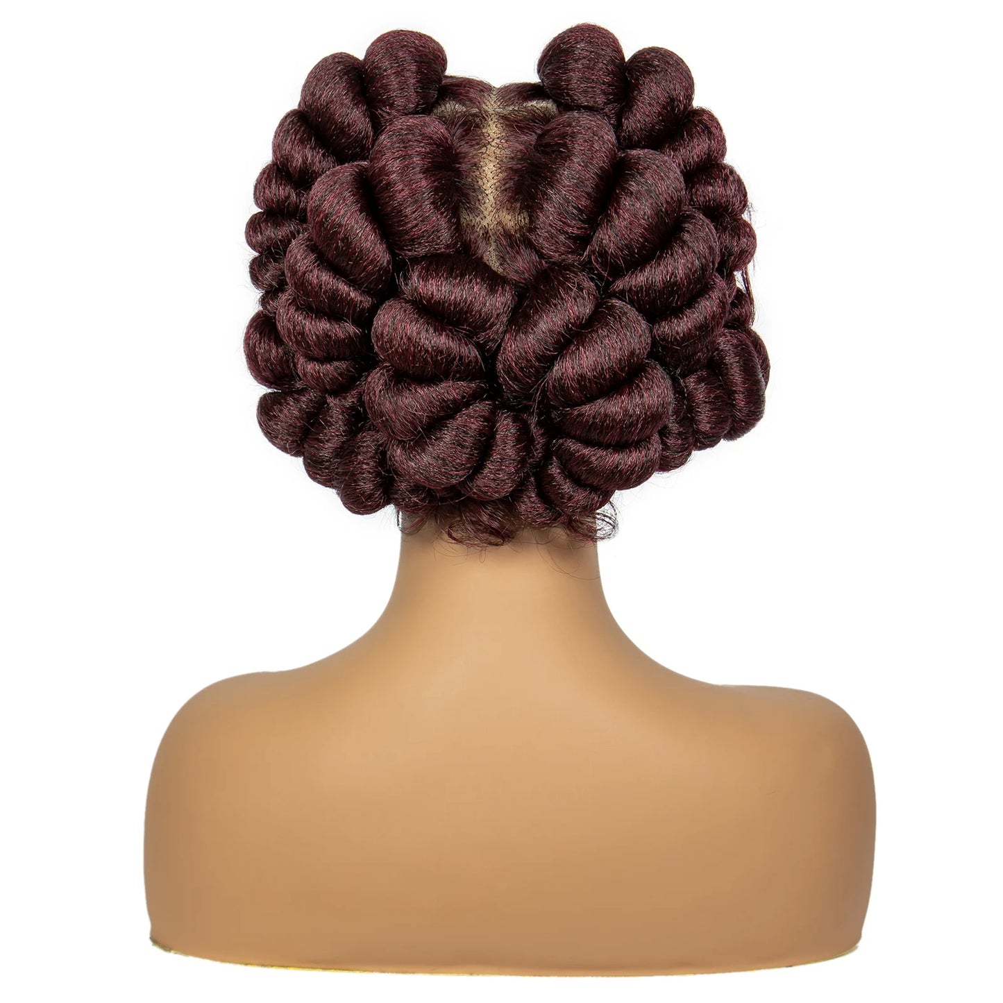 Synthetic Full Lace Handmade Bantu Braided Wigs Short Cute Natural Braided Lace Wigs For Black Women Knotless Braids Wigs