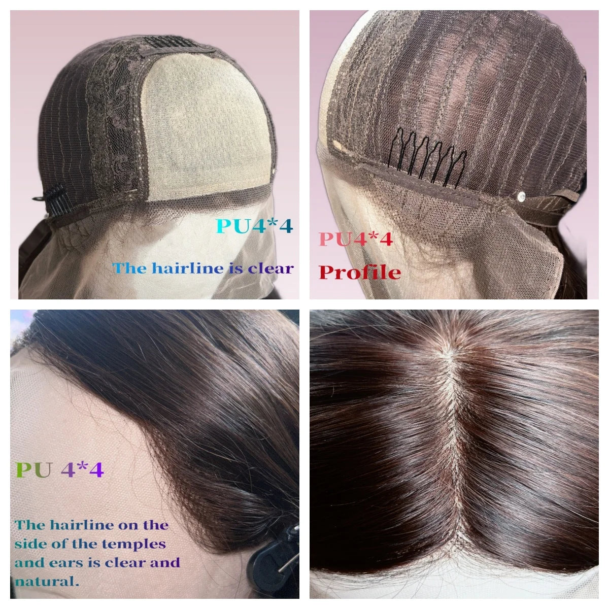 Right partial body wave wig Human wig eal hair Brown pick-dyed suitable for black women Easy to wear Glue-free transparent wig S