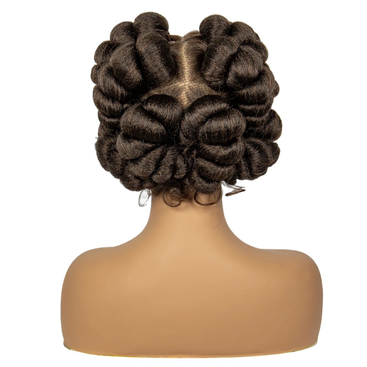 Synthetic Full Lace Handmade Bantu Braided Wigs Short Cute Natural Braided Lace Wigs For Black Women Knotless Braids Wigs