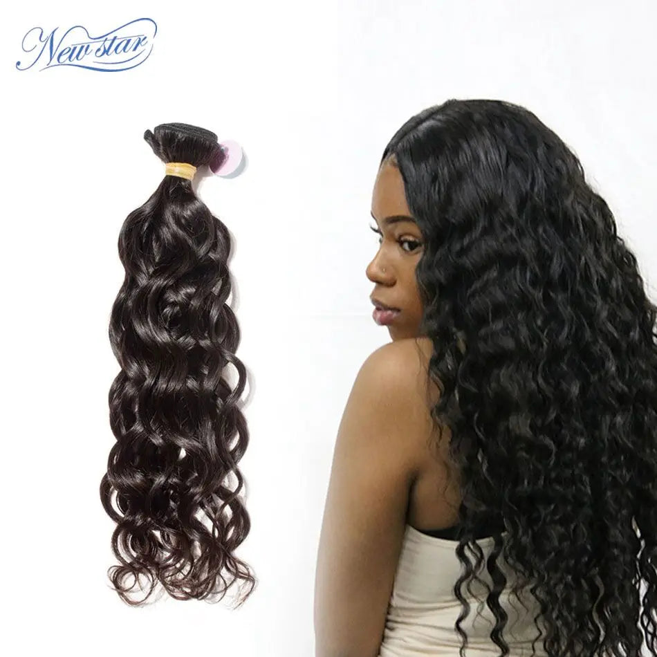 Brazilian Natural Wave Virgin Hair 1/3/4 Bundles Natural Color 100% Unprocessed New Star 11A Water Wave Raw Human Hair Weaving