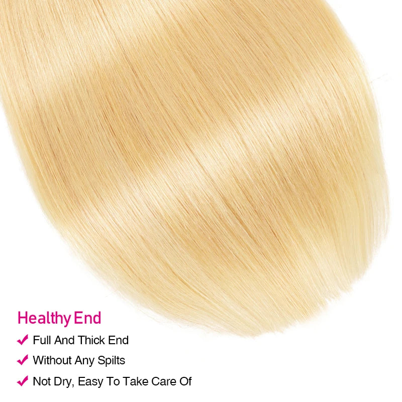 UNice Hair 613 Blonde Straight Hair Human Hair Bundles 1/3/4 PCS Deal Sew In Bundles Quick Weaves