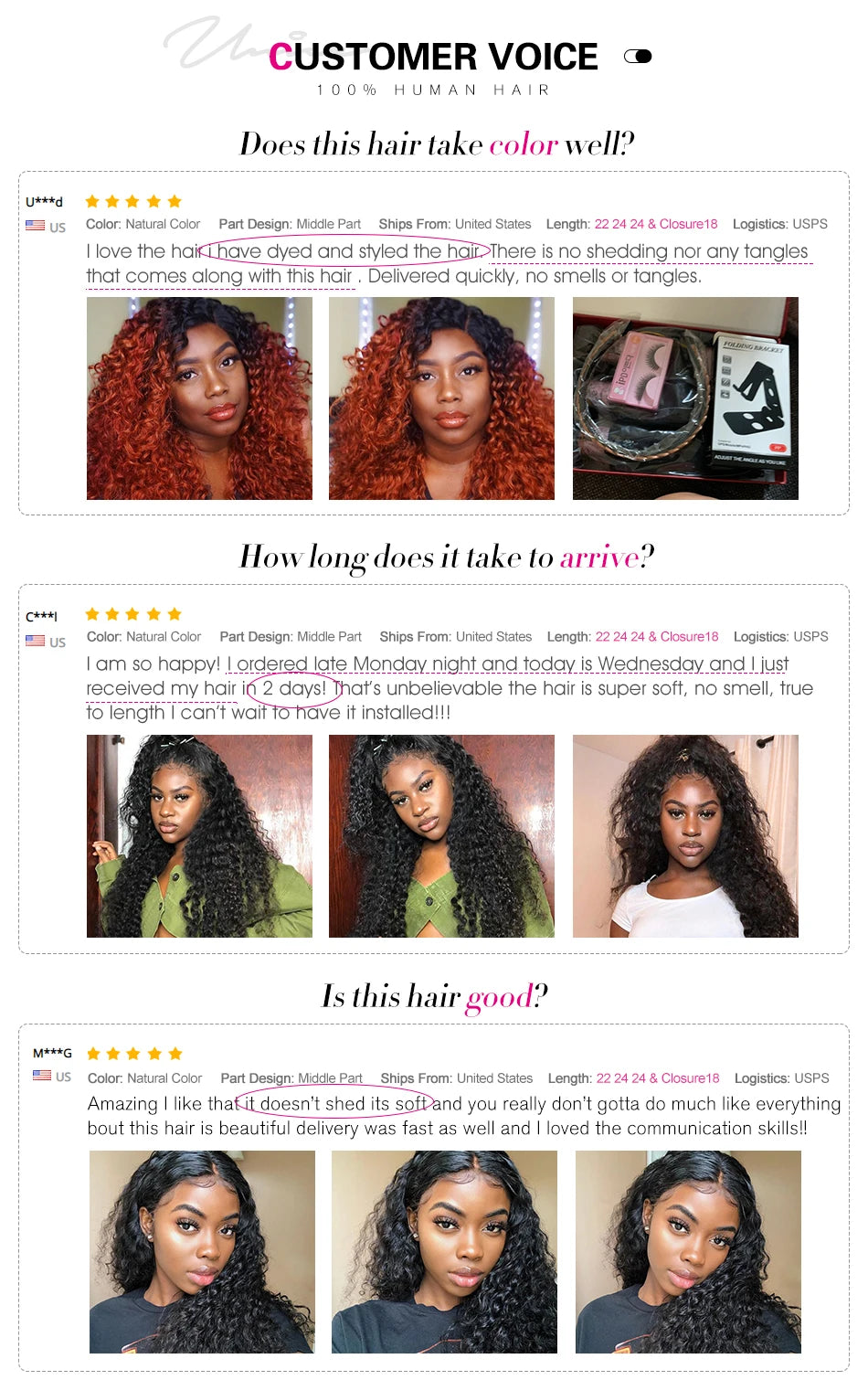 UNice Hair Curly Weave 100% Human Hair Bundles Remy Hair 8-26 Inch Brazilian Hair Bundles Natural Color 10A 1/3/4 Bundles Deal