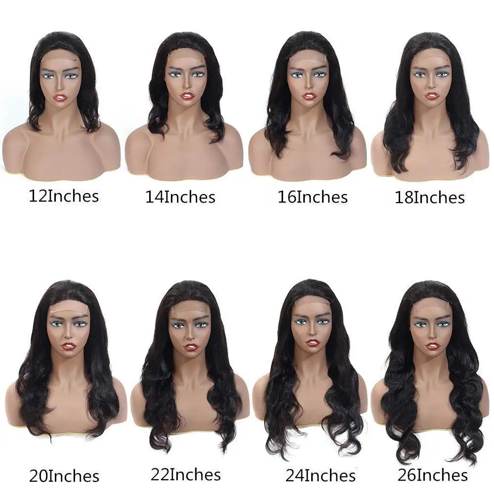 Jet Black Ombre Orange Ginger Mixed Colored Human Hair Long Wigs Body Wave Lace Front Wig Real Human Hair Wig for Black Women