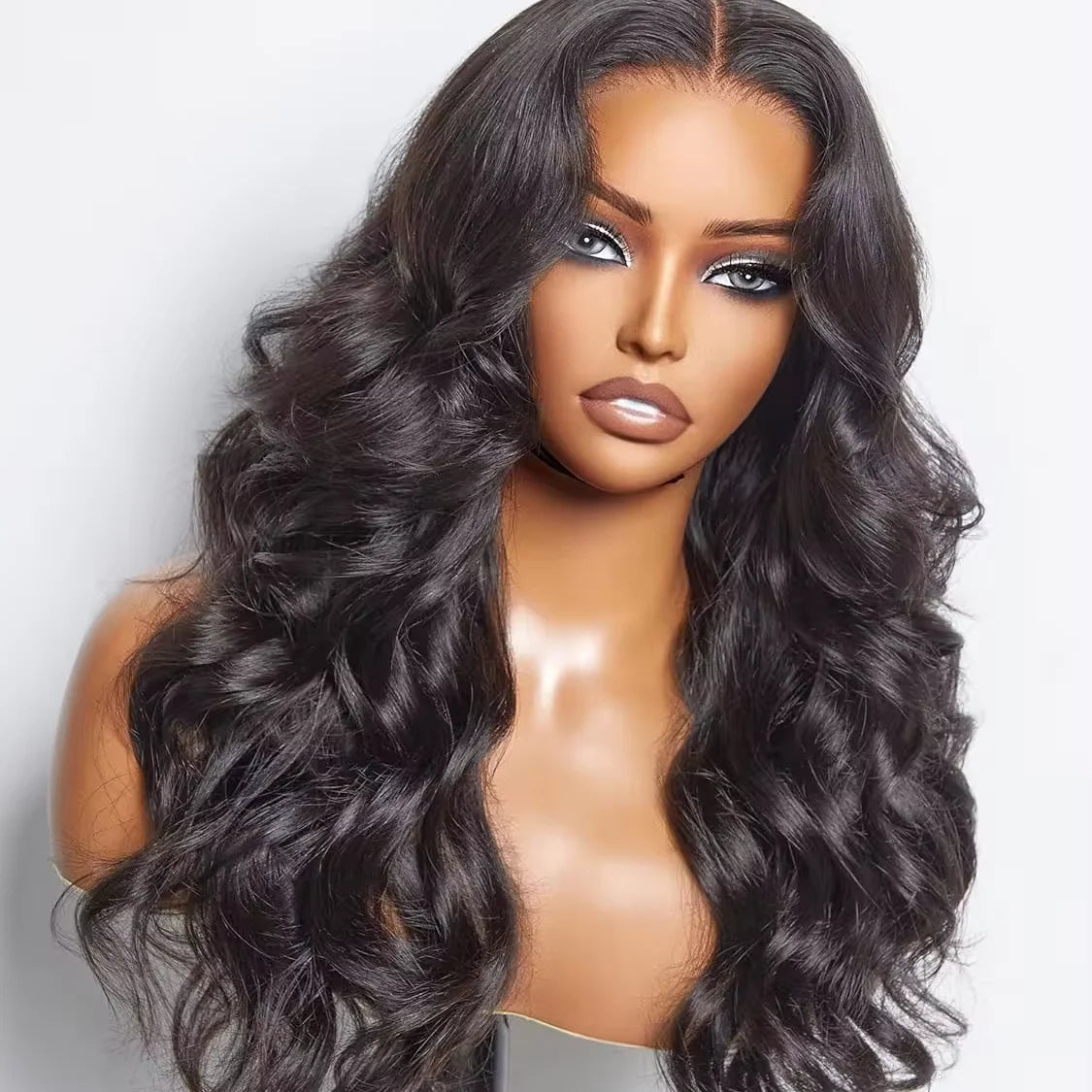 Human Hair13x4 Transparent Lace Full Frontal Wigs 100% Natural Human Hair 32 34 36 Inch Raw Hair