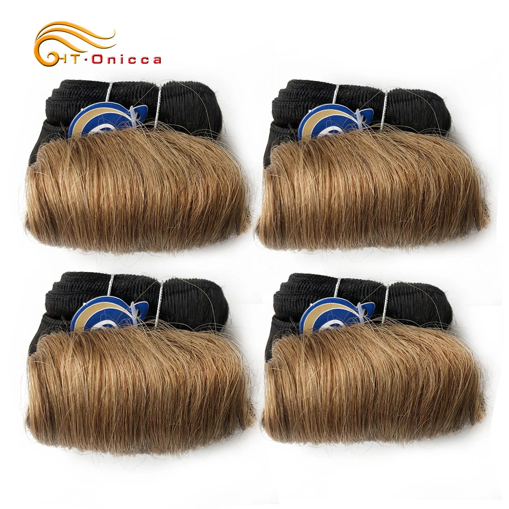4Pcs/Lot Loose Wave Hair Extensions 100% Human Hair Bundles 1B 27 30 99J Burgundy Colored Indian Human Hair Weave Bundles