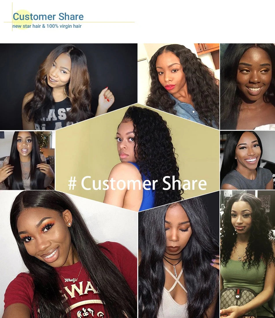 Brazilian Natural Wave Virgin Hair 1/3/4 Bundles Natural Color 100% Unprocessed New Star 11A Water Wave Raw Human Hair Weaving