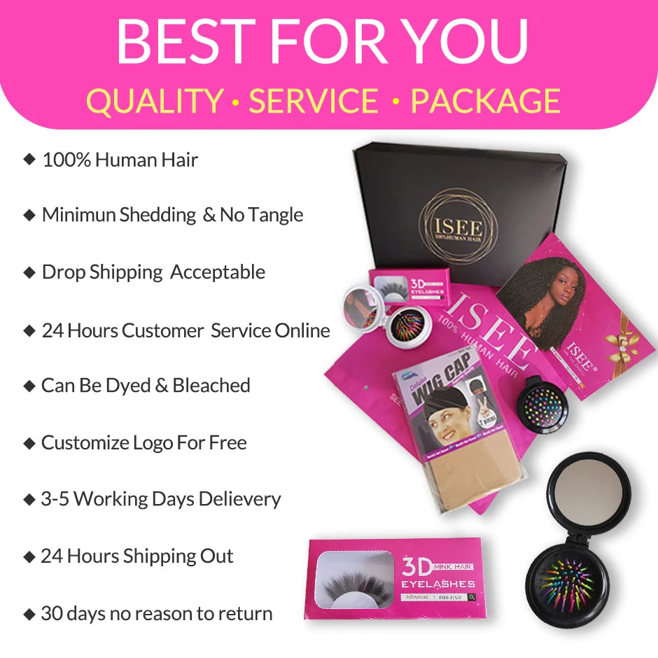 Straight Hair Bundles With Closure ISEE HAIR Remy Human Hair Bundles With Frontal Brazilian Hair Weave Bundles With Closure