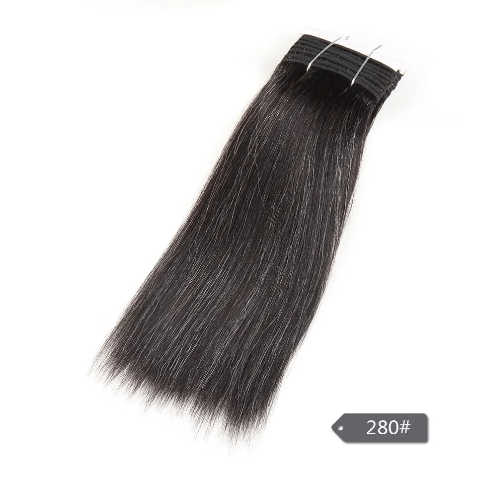 Sleek Hair Brazilian Double Drawn Remy Human Hair Weave Short Yaki Straight #44 #34 #51 #280 Piano Gray Mix Color Bundles