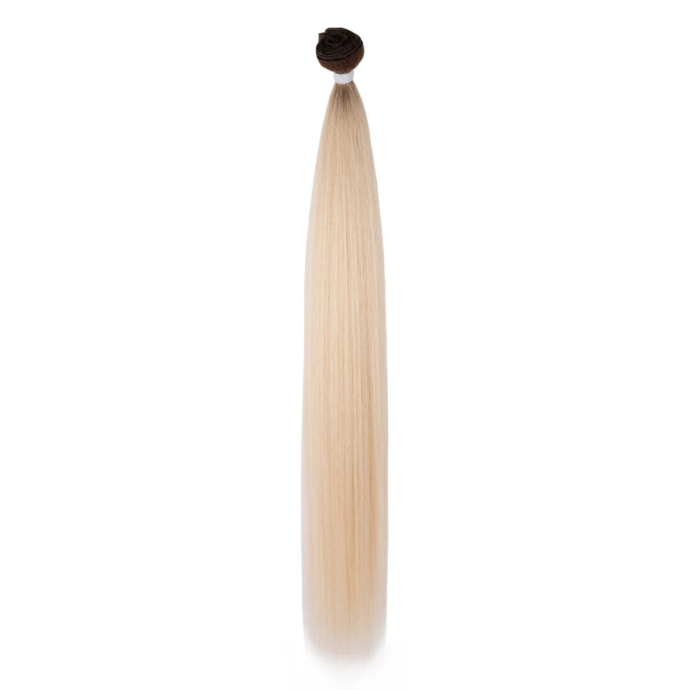 Brazilian Human Hair Hand Feel Super Soft Smooth No Tangle No Shedding Hair Bundles With Closure Synthetic Hair Extension