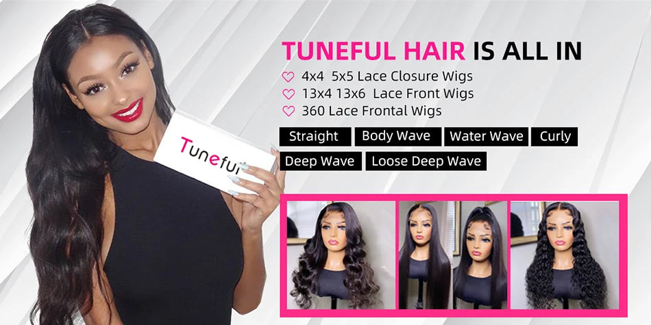 13x4 13x6 HD Lace Front Human Hair Wigs Tuneful Pre Plucked For Women Burmese Silky Bone Straight Remy Human Hair Frontal Wigs