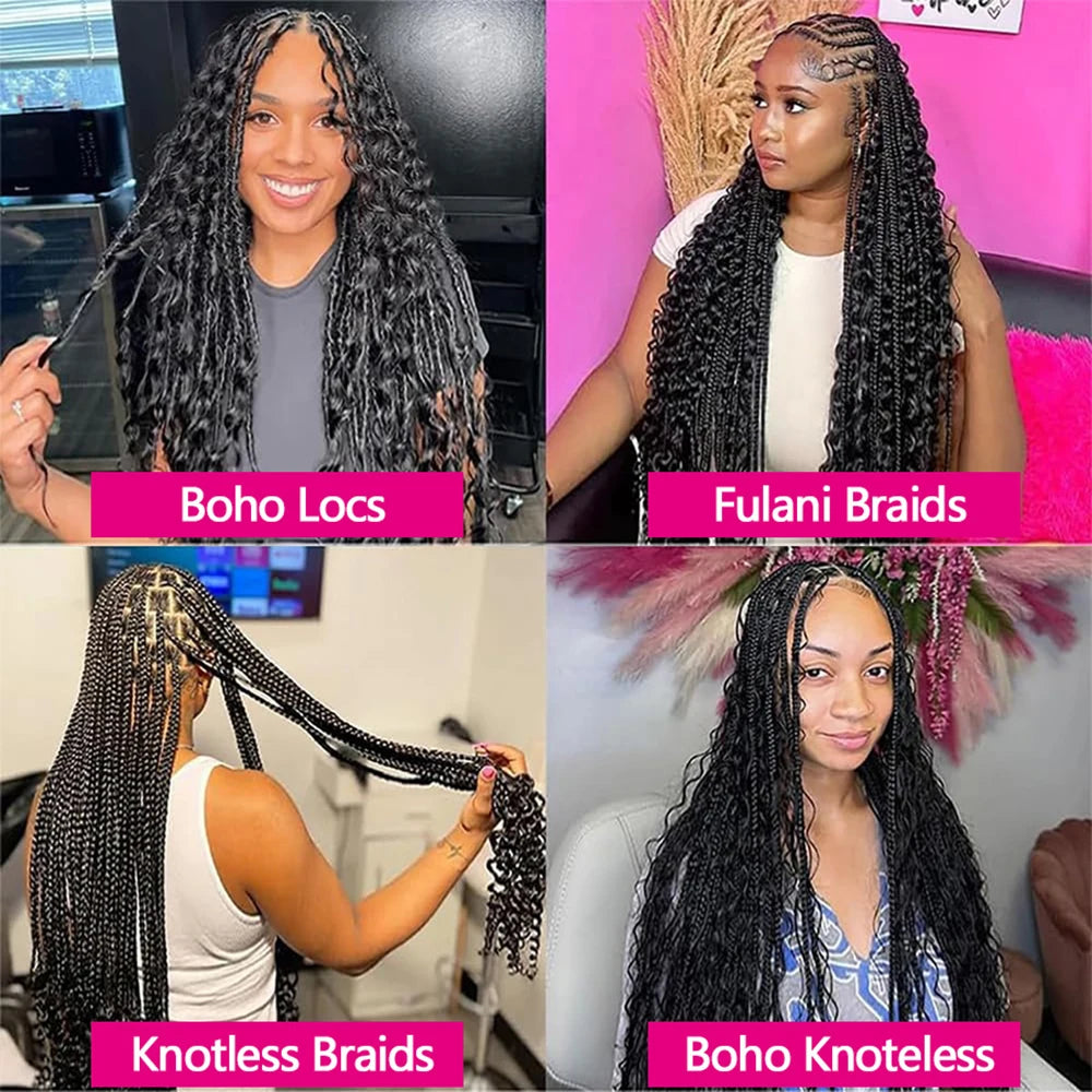 Bulk Braiding Hair 100% Human hair Deep Wave No Weft Brazilian Bundles Braids Extension Curly Human Hair Bundle for Boho Braids
