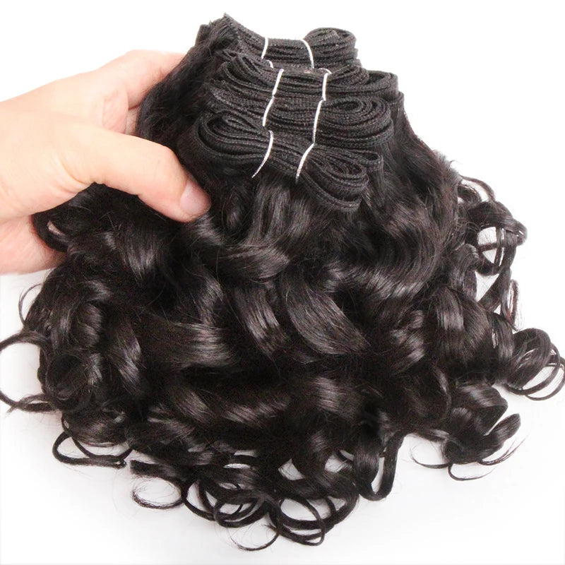 Curly Human Hair Bundles 100% Human Hair Bundles Brazilian Hair Weave Bundles 6 Pcs/Lot Color 1B/2/4/30/33/99J Curly Hair