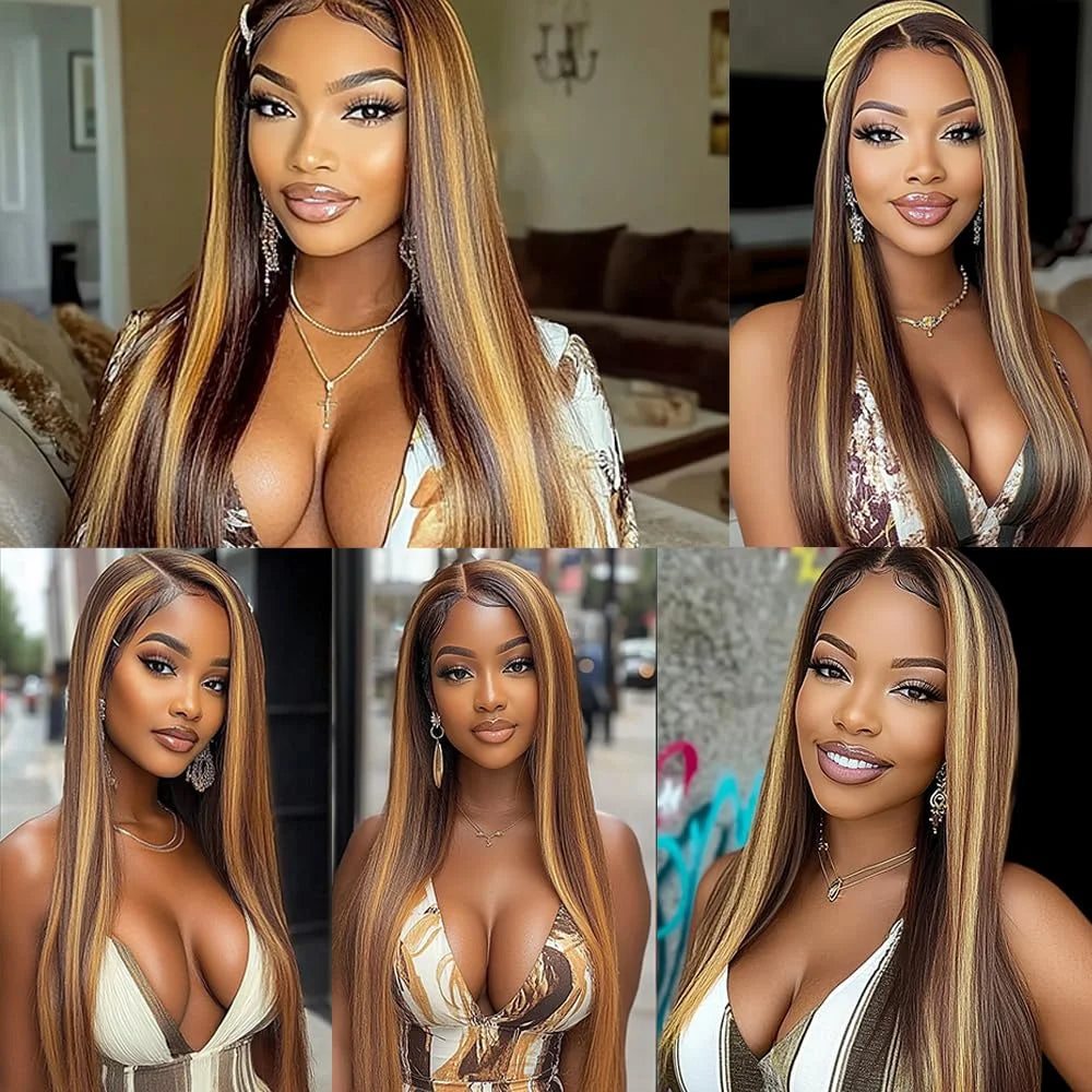 SWANEE P4/27 Highlight Bone Straight Bundles Double Weft Vietnamese Human Hair Weave Bundles Remy Human Hair Extensions