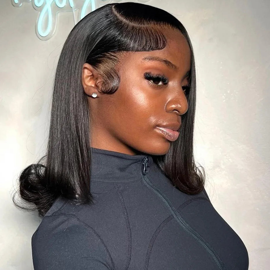 250% 10A Raw Vietnamese Transparent Lace Frontal Wig Human Hair 13x4 13x6 Bob Preplucked Bleached Knots Human Hair Wig for Women