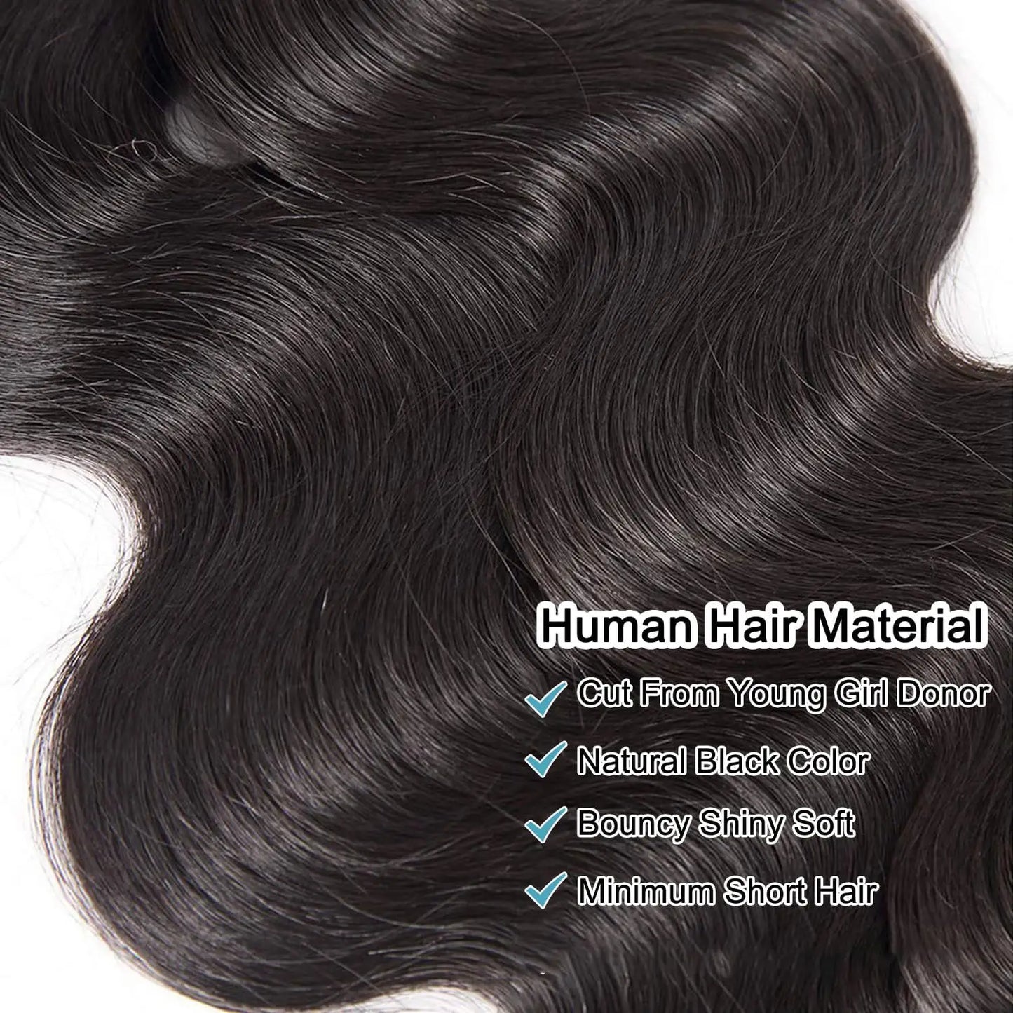 Body Wave 3 Bundles Human Hair With Frontal 13x4 Transparent Lace Frontal 100% Natural Human Hair Extensions Brazilian Real Hair