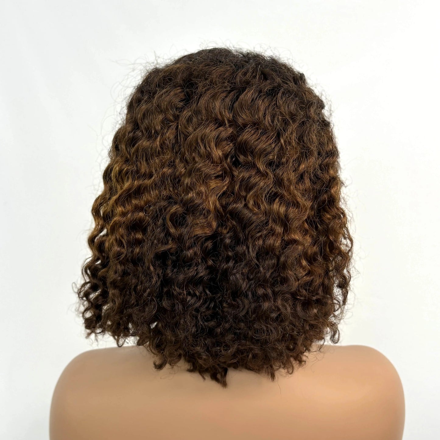 250% Density 4/30/4 Higjlight Ombre Short Water Wave Bob Wig Human Hair Wigs 13x4 Lace Frontal Deep Wave Curly Wig for Women