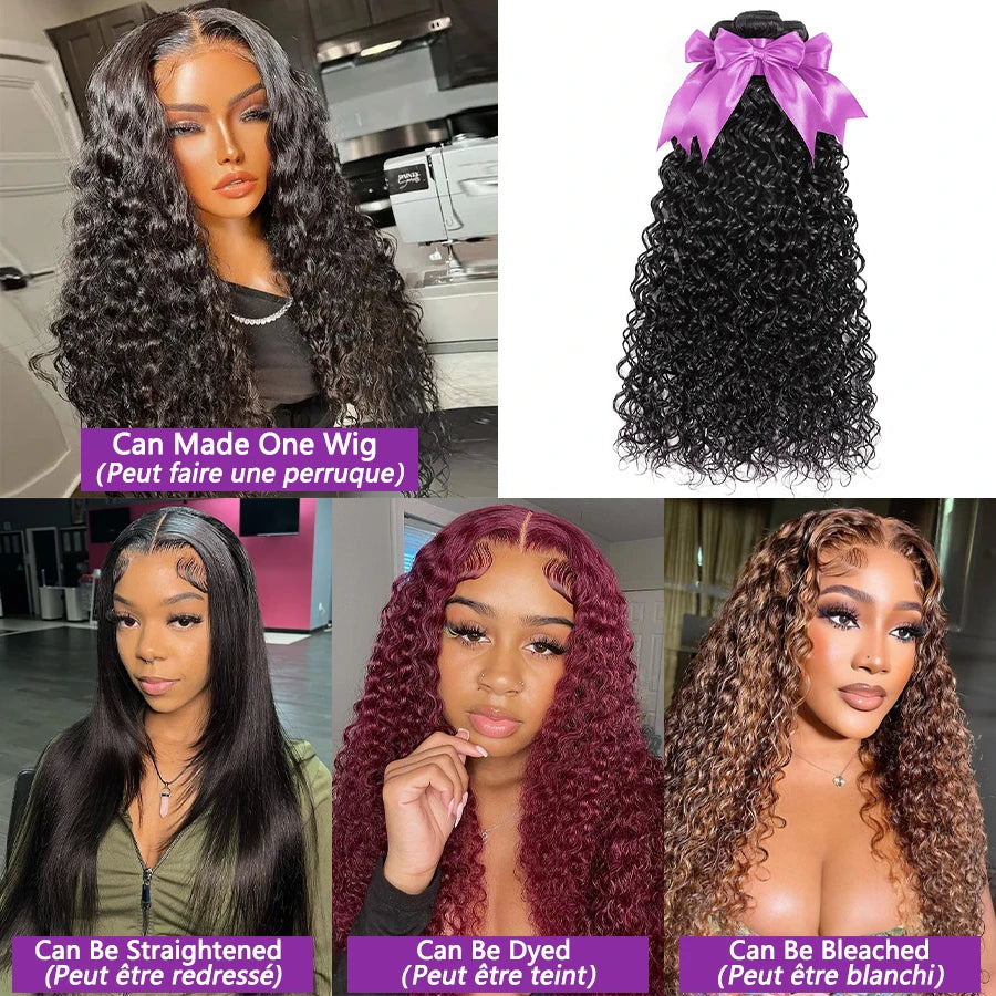 Curly Human Hair Bundles Curly Bundles Human Hair Extensions for Women Raw Hair Bundles Top Quality Thick Hair 3-5 Days Delivery