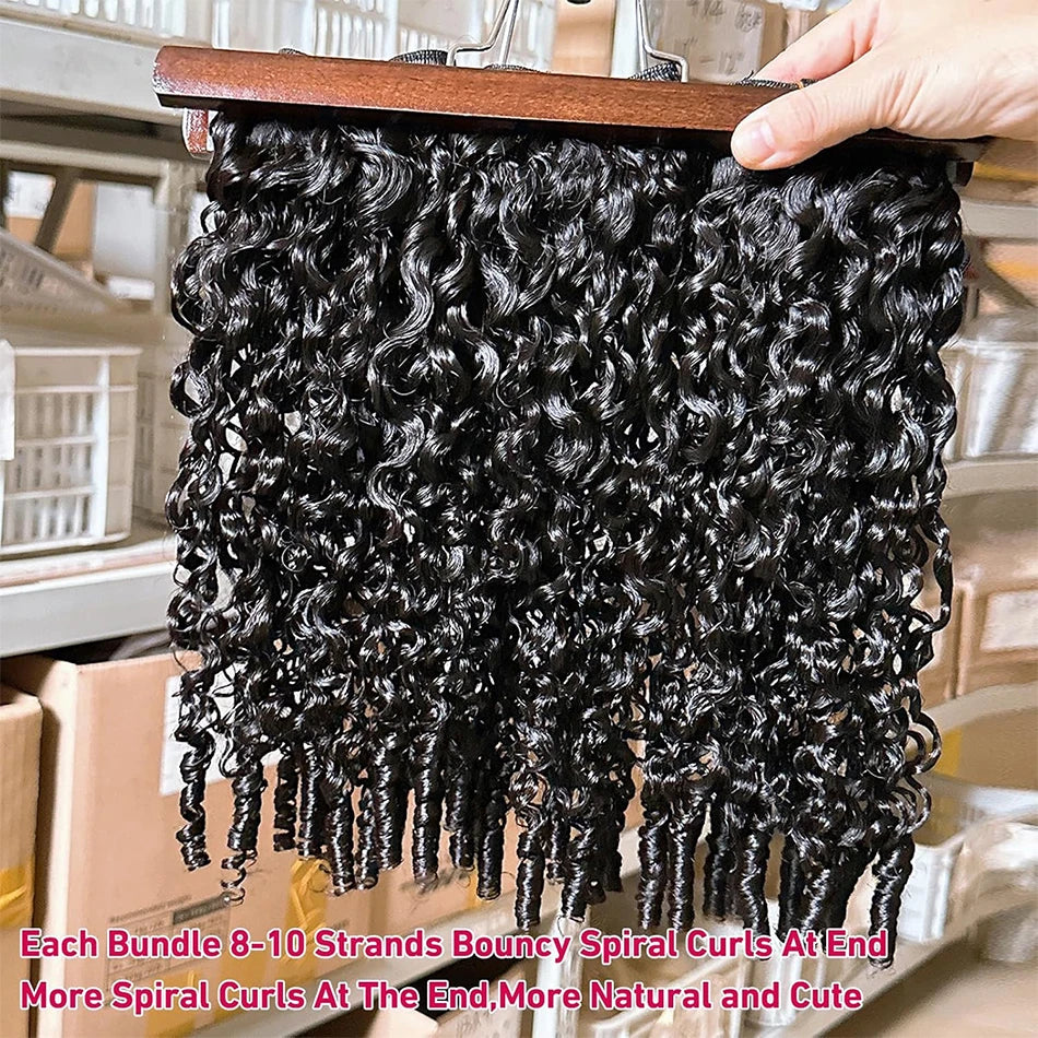 Burmese Curly Bundles Human Hair 100% Unprocessed Virgin Hair Bundles Deals 14A Raw Burmese Curly Human Hair Extensions on Sale