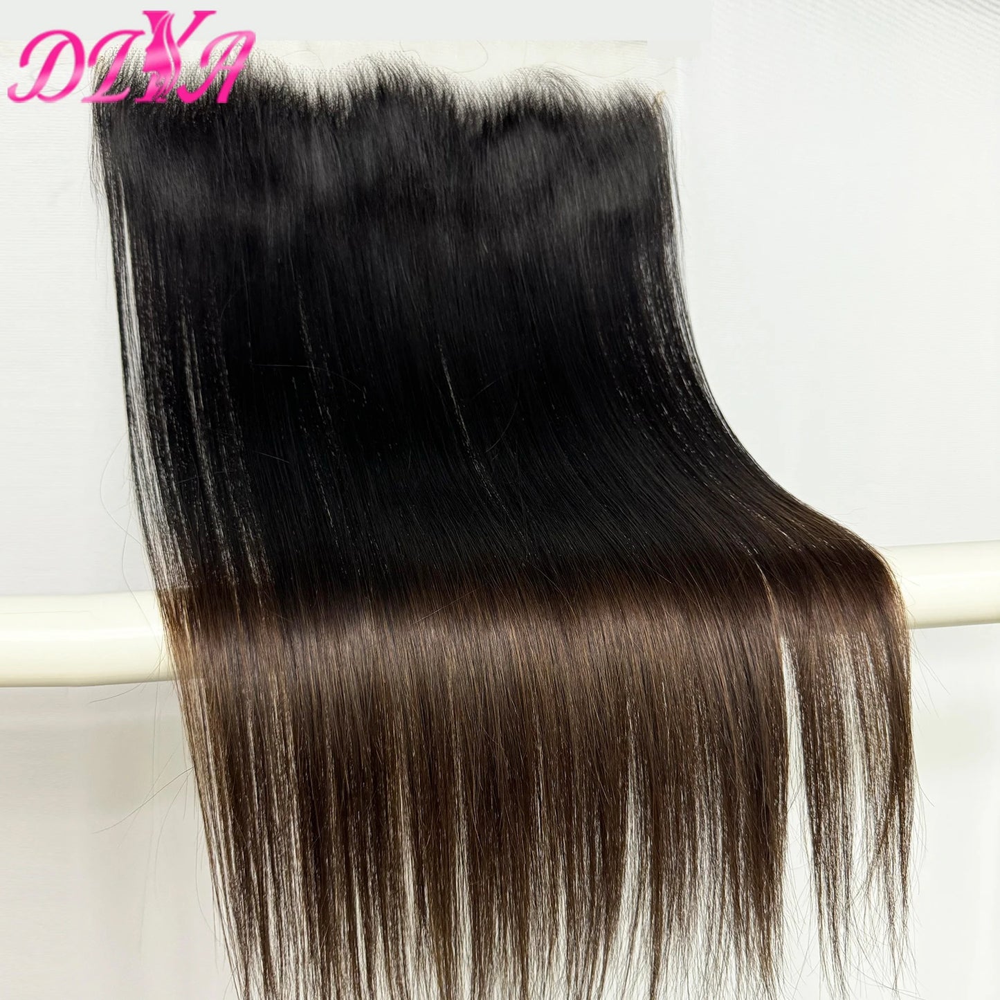 1BT4 Ombre Straight Bundles with 13x4 HD Lace Frontal 16A Double Drawn Vietnamese Hair Bundles with 2x6/5x5 Real HD Lace Closure