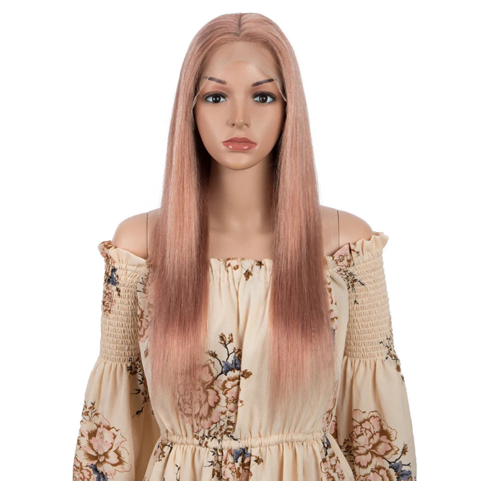 Sleek Human Hair Wigs Blonde Lace Front Wig For Women Straight Bob Wig Lace Closure Gold Brazilian Wigs Highlight Cosplay Wigs