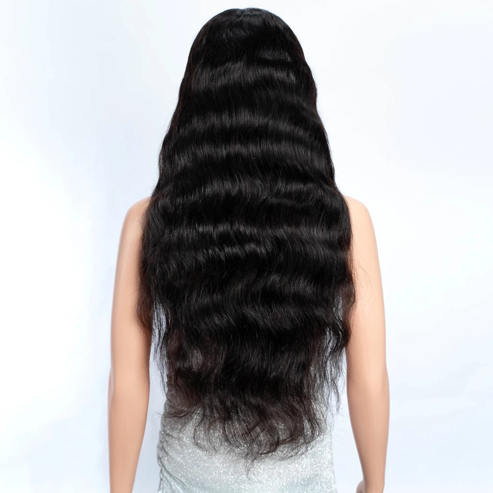 Lekker 30”32“ Body Wave 13x1 T Part Lace Front 100% Human Hair Wigs For Women Brazilian Remy Hair Middle Part Lace Long Wavy Wig